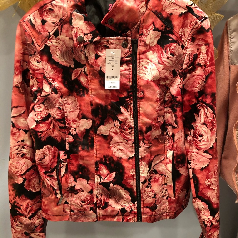 NWT 2B Bebe flower jacket